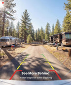 8.2'' RV Backup Camera Wireless: Compatible with Pre-Wired RV, 1080P HD Monitor with CarPlay, Voice Control, IR Night Vision, DVR Recording Back Up Camera for Camper, Trailer, Motorhome