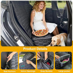 Dog Car Seat Covers for Tesla Model 3,100% Waterproof Back Seat Cover for Cars Armrest Compatible Nonslip Car Rear Seat Protector for Dogs & Kids, Easy Clean Tesla Model 3 Accessories