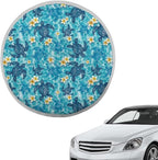 Sea Turtle Flower Steering Wheel Cover Protector for Blocking Sun & Heat Car Steering Wheel Cover Sun Shade Universal Car Accessories for Cars Truck SUV