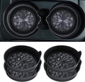 Car Cup Coaster Universal Automotive Waterproof Non-Slip Cup Holders Sift-Proof Spill Holder Car Interior Accessories 4 Pack Black Flower