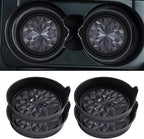 Car Cup Coaster Universal Automotive Waterproof Non-Slip Cup Holders Sift-Proof Spill Holder Car Interior Accessories 4 Pack Black Flower