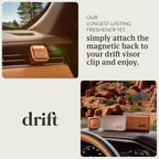 Drift Metal Vent Clip Starter Kit - Car Air Freshener - Scent Diffuser for Car - Metal Odor Eliminator - Amber