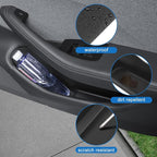 Door Side Organizer for Tesla Model 3 2026, Upgraded Soft Silicone Door Protector Slot Pockets Storage Box for Tesla Model 3 Highland 2024-2026, Black-4PCS