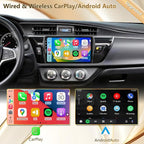 Car Radio Stereo for Toyota Corolla 2014-2016, Android 13 Wireless CarPlay Android Auto, Head Unit HD Touchscreen, QLED/Bluetooth/SWC/GPS Navigation/FM/Wifi/1080P Rearview Camera (Corolla14-2+64)