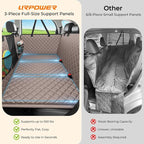 2026 Upgraded Back Seat Extender for Dogs - Large Hard Bottom Dog Car Seat Cover Holds 550lbs, Waterproof Dog Hammock Pet Bed with High-Density Foam Non-Slip Backseat Protector