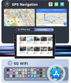 [8 CORE 4G+64G] for Toyota Sienna 2011-2014 Car Radio with Wireless Carplay/Android Auto, 9 Inch Android 15 IPS Touch Screen Car Stereo, Bluetooth, GPS, 5G WiFi, SWC, DSP+HD Backup Camera