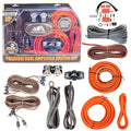 4 Gauge Dual Amplifier Wiring Kit, 2000W CCA Amp Install Kit for 2 Amplifiers – EA-PRMK4