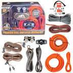 4 Gauge Dual Amplifier Wiring Kit, 2000W CCA Amp Install Kit for 2 Amplifiers – EA-PRMK4