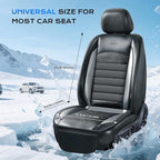 Coverado Cooling Car Seat Cover, Ventilated Seat Cushion for Summer, Cooling Car Seat Pad with Dual Powerful Turbo Fans Universal Fit for Sedan SUV Truck Van, Gray