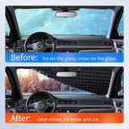 Winter Windshield Covers for Ice and Snow&Winter Car Essentials, Car Anti-Snow Cover, Snow Windshield Cover Automotive Exterior Accessories，Free Car Snow Shovel, Towel, and Gloves.