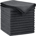 AIDEA Microfiber Cleaning Cloth Grey 12PK, Microfiber Towels for Cars, Premium Car Cloths, Dusting Cloth Lint Free Cleaning Rags for SUVs, House, Kitchen, Window, Workshops,11.5×11.5"