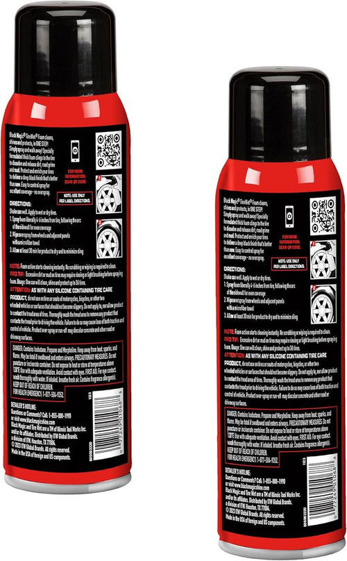 120269 Tire Wet Foam - Specially Formulated Thick Tire Spray Foam Clings to Tires to Dissolve & Clean Dirt while Shining & Protecting, 18 Fl. Oz. (Pack of 2)