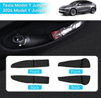 5 PCS Door Side Pocket Storage Box for 2026 Tesla Model Y Juniper Front & Rear Door Pocket and Cup Holder for Model Y Juniper Interior Accessories (TPE Material, Black)