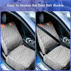 Front Seat Cover 2 Pack, Full Protection Dog Car Seat Cover with Side Flaps, Nonslip Scratchproof Captain Chair Seat Cover Fits for Cars, Trucks, SUVs, Jeep (Gray)
