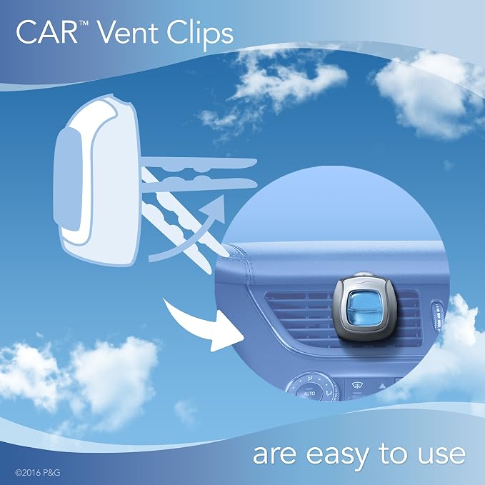 Air Freshener, Car Vent Clip Air Freshener, Heavy Duty Air Freshener, Crisp Clean Air Freshener