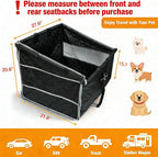 Dog Car Seat for Large Medium Dogs, Hard Bottom Extender with Mesh Windows, Waterproof Backseat Cover for Pets, SUV Dog Travel Bed for Road Trips & Car Travel (28 * 23 * 21.7inches)