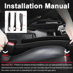 2 PCS Car Seat Gap Filler, Seat Gap Filler with Black-Carbon Fiber Texture for Cars SUV Trucks, Console Side Gap Organizer Storage Box with Charge Cable Hole, Fit for 1.2 Inches Seat Console Gap