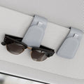 Sunglass Holder for Car Visor, Light Gray, 2 Packs | Suede Cloth, Magnetic, Organizer for Car Accessories