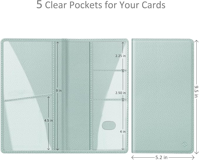 Car Registration and Insurance Card Holder, Vehicle Glove Box Card Organizer Wallet Automobile Accessories for License