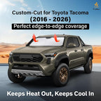 Windshield Sunshade Compatible for Toyota Tacoma 2016-2024 2025 2026, SR, SR5, TRD Sport, TRD Off-Road, Limited, TRD Pro Sun Visor for Front Window Sun Shade Cover, UV Blocker, Car Accessories