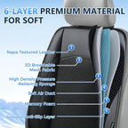 Upgraded Cooling Car Seat Cover Front Seat with Blowing&Suction, 12V-24V Ventilated Car Seat Cushion with 2 Turbo Fans, 3-Speed Adjustable Universal Fit Breathable Car Cushion for Summer Driving-Black