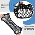 Universal Mesh Cargo Net for Car Trunk Storage,2 Pack Elastic Small Cargo Net Pocket Organizer Pouch Bag,Stretchable Automotive Cargo Nets with 8 Pieces Mounting Screws and Hooks for RV,SUV,Boats,Home
