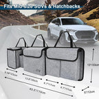 Deluxe Trunk and Backseat Organizer for Medium or Large Size SUVs & RVs, Detachable Storage Modules with Built-in Cooler, Patent Pending