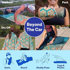 2 Pack Car Seat Towel Covers, Sweat-Proof Microfiber Seat Protectors for Gym, Running, Beach & Workout, Breathable Quick-Dry, Machine Washable, Gradient Sea Turtle Print, Universal Fit