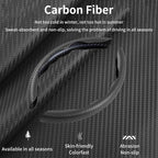 3Pcs Carbon Fiber Steering Wheel Cover Universal Fit 99% Cars | Non-slip soft grip, easy to wipe clean, quick to install, perfect for daily commutes and road trips, Black