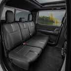 for Ford F150 Seat Covers 2015-2023 2024 2025 2026,Full Set Leather Waterproof Black Trucks Pickup Seat Covers Custom Fit for Ford F150 Accessories,Car Seat Cover for SuperCrew/CrewCab(XL,XLT)