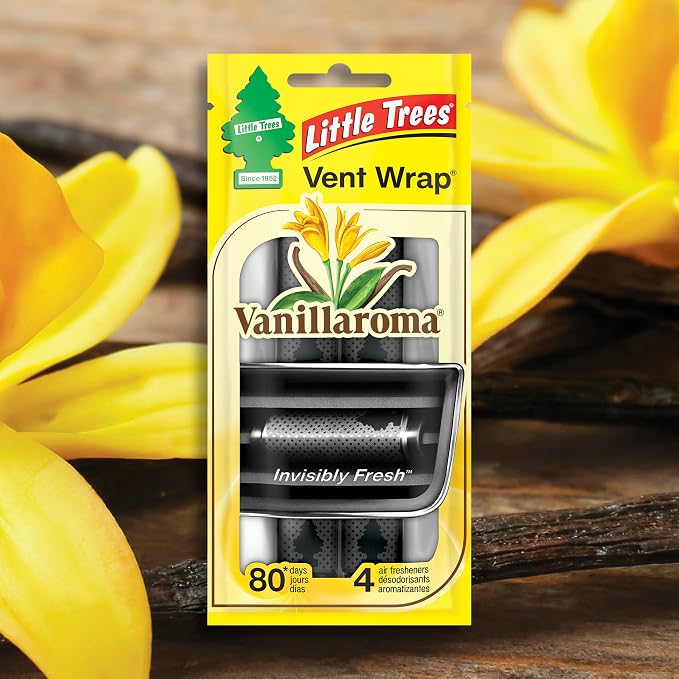 Car Air Freshener | Vent Wrap Provides Long Lasting Scent, Invisibly Fresh | 16 Air Fresheners | Vanillaroma