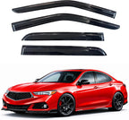 KPY Rain Guards Fit for 2015-2020 Acura TLX, Out-Channel Window Visors Vent Wind Deflectors 4PC, Car Accessories for 15-20 Acura TLX