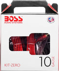 KIT-ZERO 10 Gauge Car Amplifier Install Wiring Kit - Makes Connections and Brings Power to Your Radio, Subwoofers and Speakers