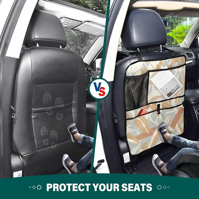 Kick Mats Backseat Protector with Anti Kick Design Offering Safety and Space for Backseat Essentials