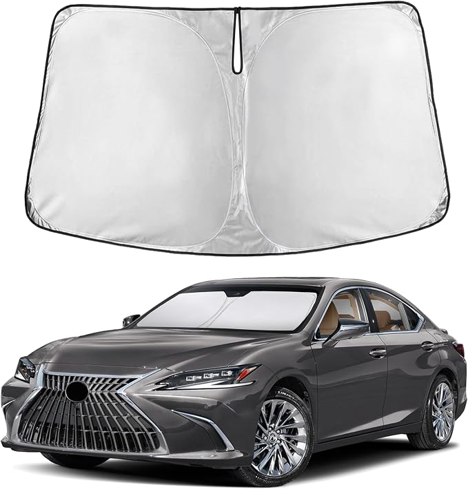 Windshield Sunshade Compatible for Lexus ES 2019-2023 2024 2025, ES250 ES300h ES350 Sun Visor for Front Windshield & Window Sun Shade Cover, UV Heat Blocker & Protector, Car Accessories