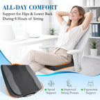 Car Seat Cushion, Comfort Memory Foam Car Cushions for Driving - Sciatica & Lower Back Pain Relief, Driver Seat Pillow for Auto, Office Chair, Wheelchair - Black