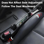 2 PCS Car Seat Gap Filler, Seat Gap Filler with Black-Carbon Fiber Texture for Cars SUV Trucks, Console Side Gap Organizer Storage Box with Charge Cable Hole, Fit for 1.2 Inches Seat Console Gap