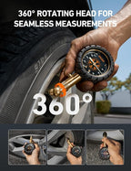 Tire Pressure Gauge 6-170 PSI, Large 2" Easy Read Glow Dial Tire Gauge, Certified ANSI B40.1(1%) Accurate, Compatible for Bicycle, Car, SUV, Truck & Motorcycle