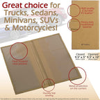 Registration and Insurance Card Holder - Car Organizer - Beige | Vehicle Glove Box Document Organizer, Auto Essential Paperwork Holder for Contact Information Cards, Interior Car Accessories