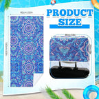 Car Seat Towel Covers with Storage Bag, 63 x 32 Inch Universal Non Slip Waterproof Sweat Protector for Car Truck, Gym Swimming Running, Machine Washable(2 Pack,Sea Turtles, Mandala)