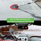 3 Pieces Windshield Cleaning Tool Inside Car Window Cleaner Cleaning Tool with Extendable Handle, 9 Microfiber Pads and 3 Spray Bottles Car Auto Glass Wiper Kit