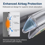 4 PCS Car Door Side Edge Protection Guards, PVC SRS Anti-collision Bumper Protector, Flexible Waterproof Door Edge Cushioning Strip, Universal Self-adhesive Accessory for Cars (Transparent)
