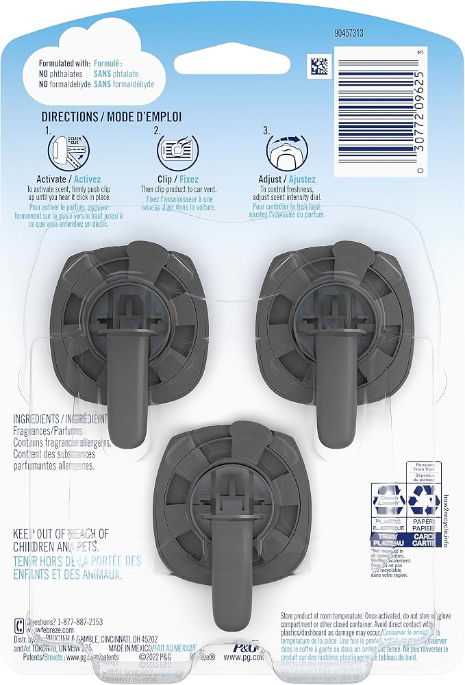 Car Vent Clip Air Freshener, Gain Island Fresh, 3 Count