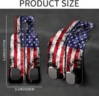 Car Headrest Purse Hanger Vintage National America Flag 1 Pack Bag Purse Holder for Car Premium Leather Double Metal Hook for Handbags, Grocery Bags and Phones