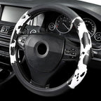 Cow Print Steering Wheel Cover, Universal 15 Inch Cute Steering Wheel Cover for Women, Breathable Anti-Slip Car Steering Wheel Protector, Fashion Auto Interior Accessories for Cars, SUVs & Trucks