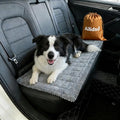 Dog Car Seat Cover, Pet Couch Covers for Car and Sofa, Non-Slip Backseat Pet Bed Mat, Machine Washable, Soft Plush Travel Seat Protector with Portable Storage Bag (Grey,23.6''×70'')