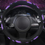 Purple Butterfly Steering Wheel Covers, 14.5" to 15.5" Car Wheel Cover Universal Fit for Suvs, Small Trucks, Sedans, Cars for Cute Women Girly (Black and Purple)