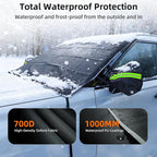 DMJN [2025 Upgraded Windshield Cover for Ice and Snow [Full Coverage Winter Protection]-Heavy Duty Car Snow Cover, Against Snow, Ice, Frost and Water, Suitable for Cars, SUVs, and Trucks-Medium