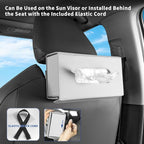 Car Tissue Holder Leather PU Tissues Box Cover for Sun Visor and Car Backseat Extra Large Rectangle Napkin Holder Fits for Various Tissue Sizes Soft Tissues Storage & Organization