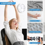 Lumbar Support Pillow for Car, Car Seat Back Support for Driving | Memory Foam Car Lumbar Support for Driving, Car Back Cushion, Adjustable Straps, Lower Back Pillow, Breathable 4D Mesh, Gray